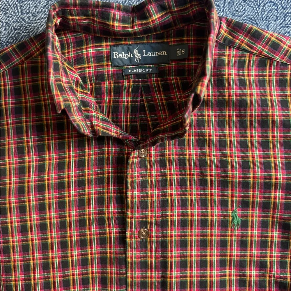 Polo Ralph Lauren Classic Fit Button Down  Preppy Plaid Tartan| Size S - Picture 4 of 6